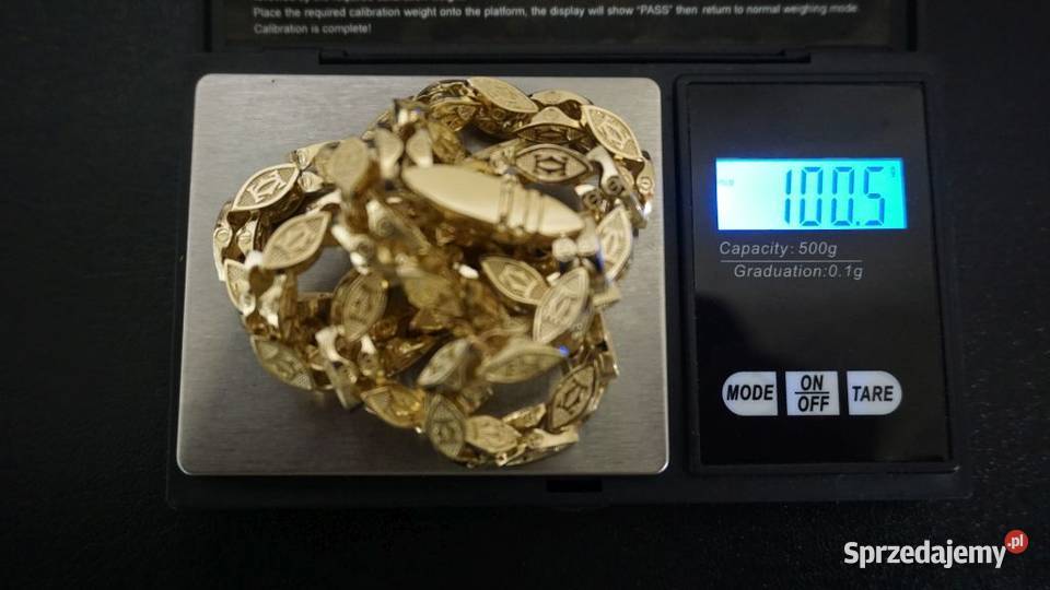 NOWY ZŁOTY ŁAŃCUSZEK AWANGARDOWY SPLOT 100G złoto Warszawa