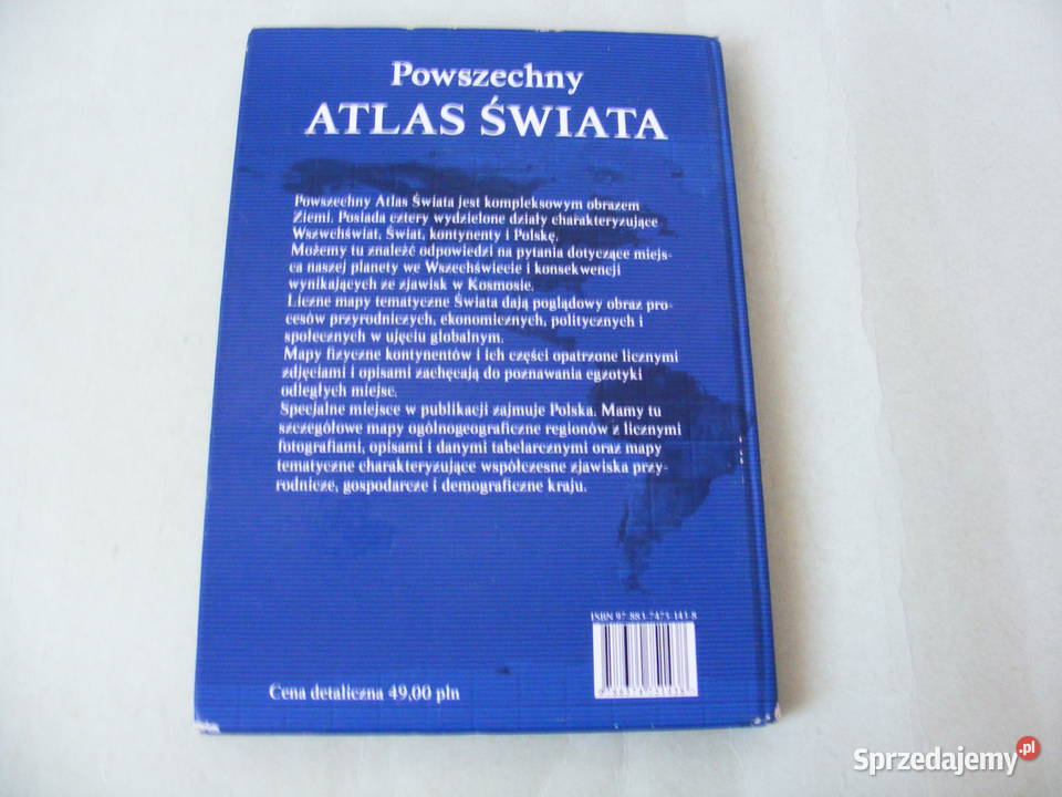 Powszechny atlas świata Atlas przemian Książki naukowe i popularnonaukowe Oborniki Śląskie sprzedam
