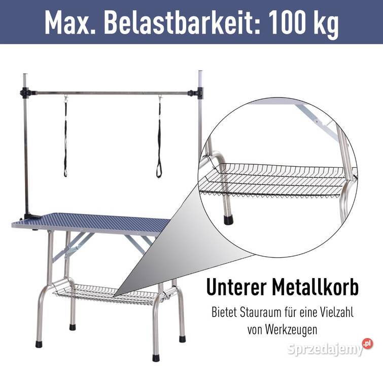 Stół trymerski z regulacją wysokości z dolnym Brzesko