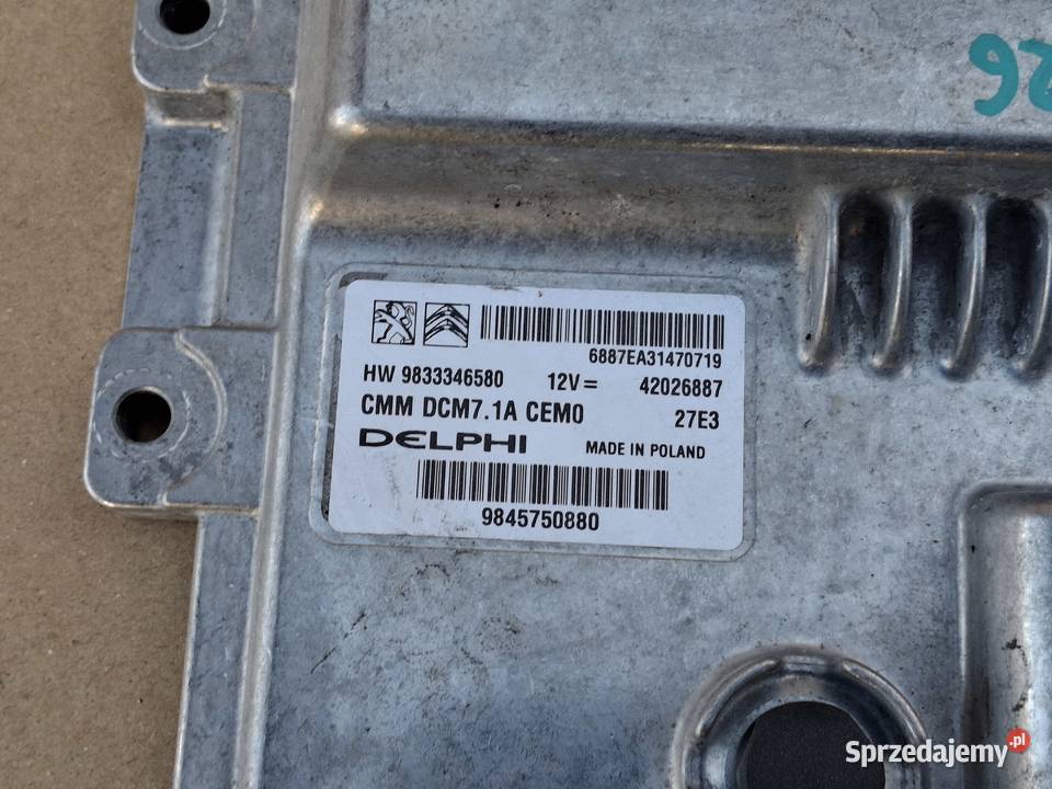 PEUGEOT CITROEN STEROWNIK SILNIKA ECU KOMPUTER Pozostałe Bieleń sprzedam