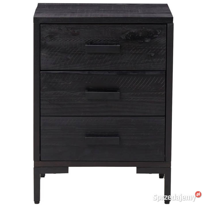 Szafki nocne 2 czarne 40x30x55 lite drewno Warszawa sprzedam