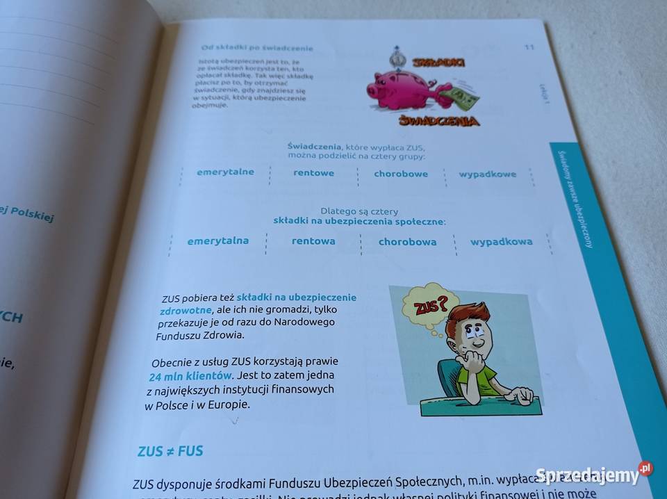 Zeszyt Lekcje z ZUS Wypełniony wyd 2019 SUPER Sosnowiec sprzedam