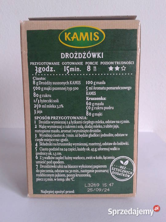 Kamis DROŻDŻE SUSZONE w saszetkach 6 x 8 g do Pozostałe Wołczyn