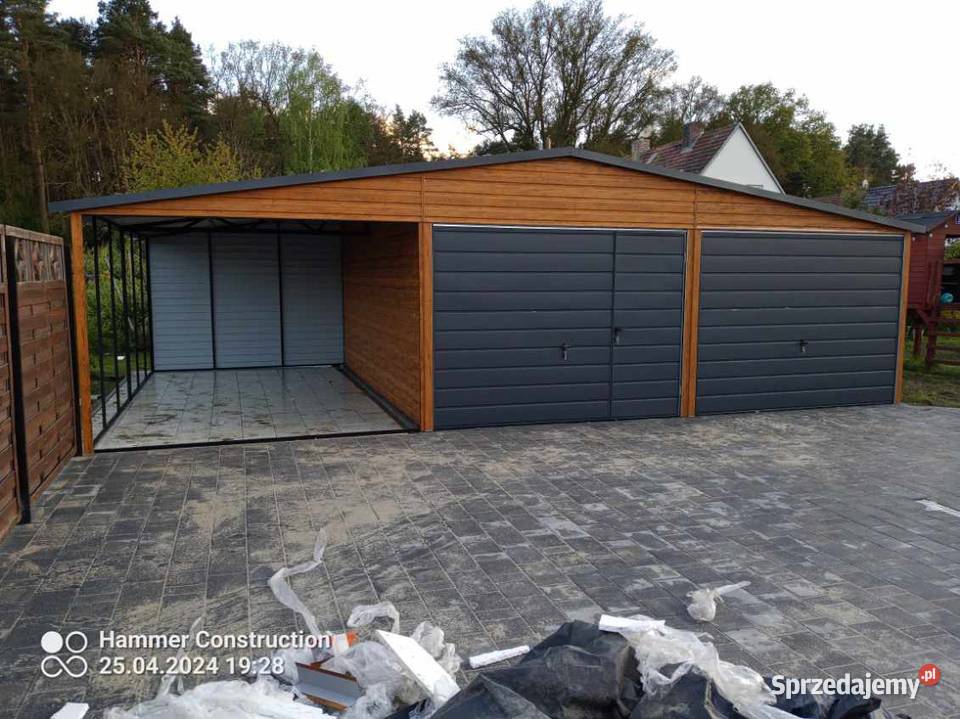 Garaż blaszany wiata Wzmocniony PROFILAMI lubuskie Zielona Góra sprzedam