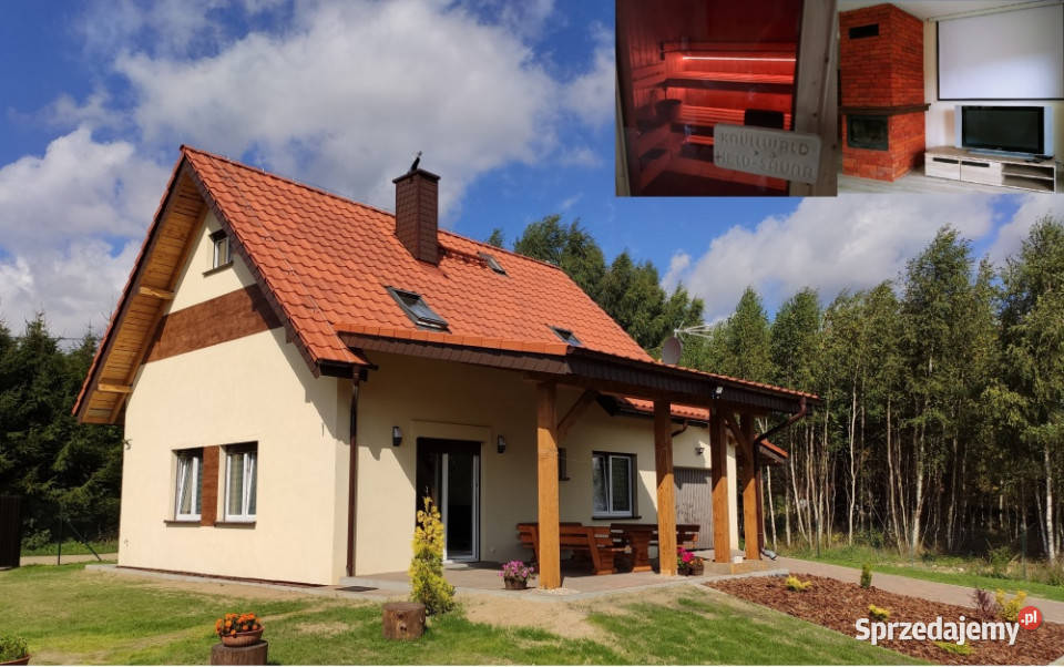 Dom wolnostojący 123m2 z sauną jeziorem i lesie beton komórkowy