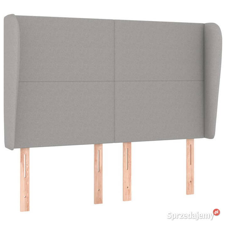 Zagłówek uszak jasnoszary 147x23x118128 tkanina sprzedam