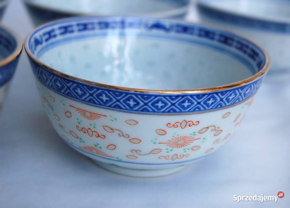 Chińska porcelanowa miska 2 porcelana ryżowa Miski Lublin