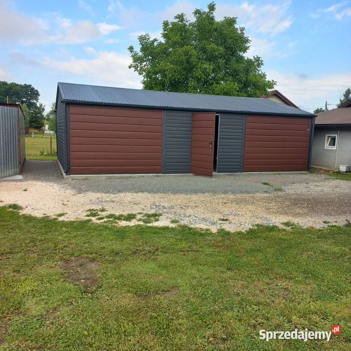 9x6 Garaż blaszany Antracyt mat obrócony spadek Altany i wiaty Łask