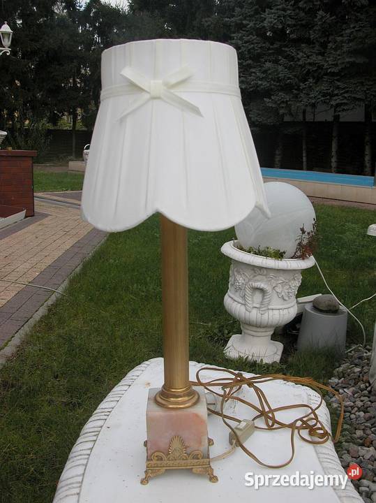 stara lampka lampa z kamienną nogą i okucia Gorzów Wielkopolski