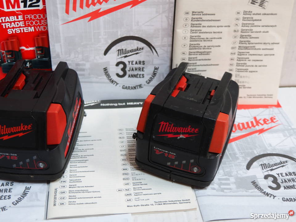 Remont bateria MILWAUKEE V18 WURTH 18v 3Ah5ah mazowieckie Warszawa sprzedam