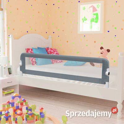 vidaXL Barierka do łóżeczka dziecięcego szara Warszawa