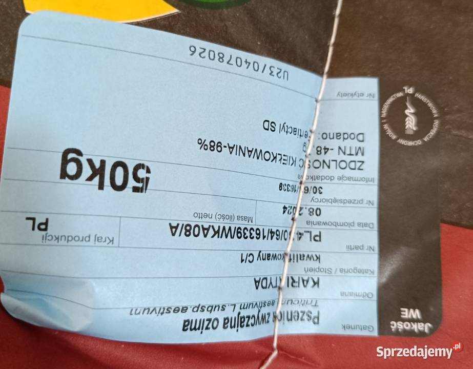 sprzedam pszenica ozima nowa odmiana 2025 Nawozy i ŚOR