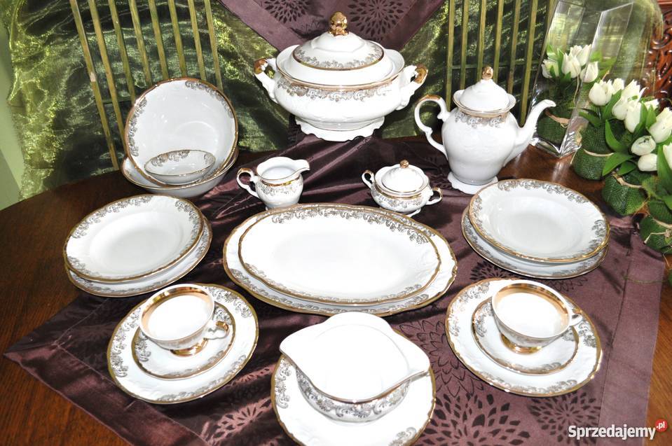 Fryderyka Złoty 1270 serwis obiadowo kawowy Wałbrzych