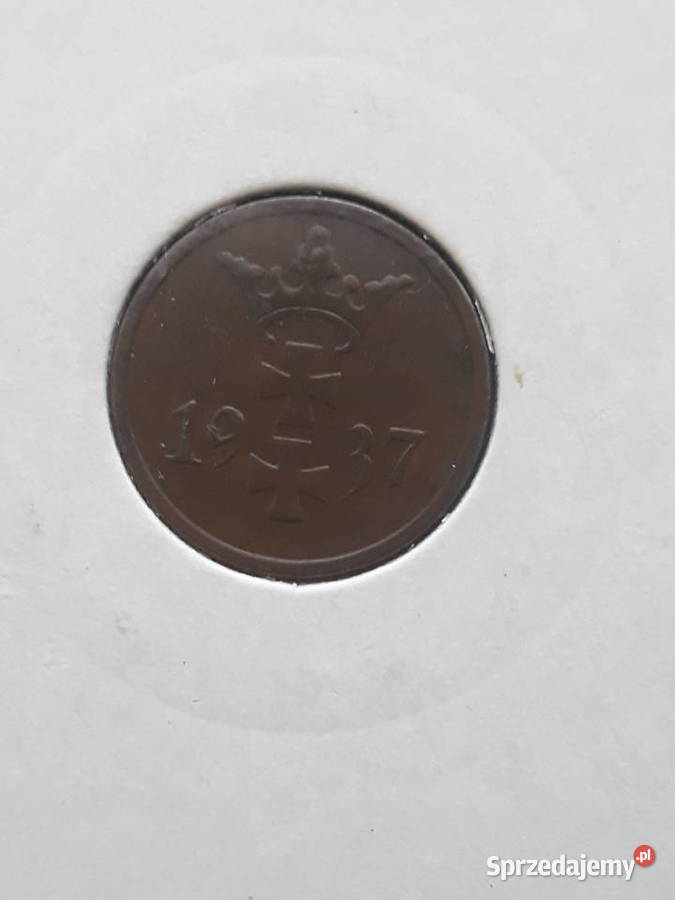 1 Fenig Wolne Miasto Gdańsk 1937 r Piękne M Konin