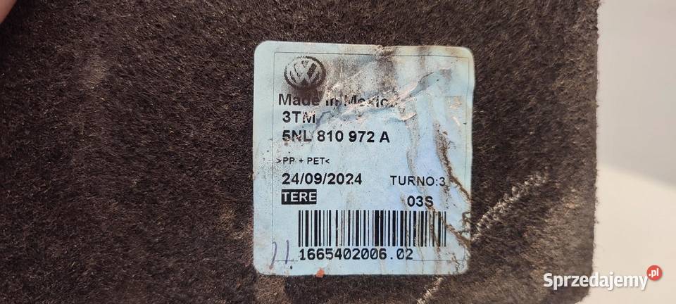 TIGUAN ALLSPACE NADKOLE PRAWY TYŁ 5NL810972A