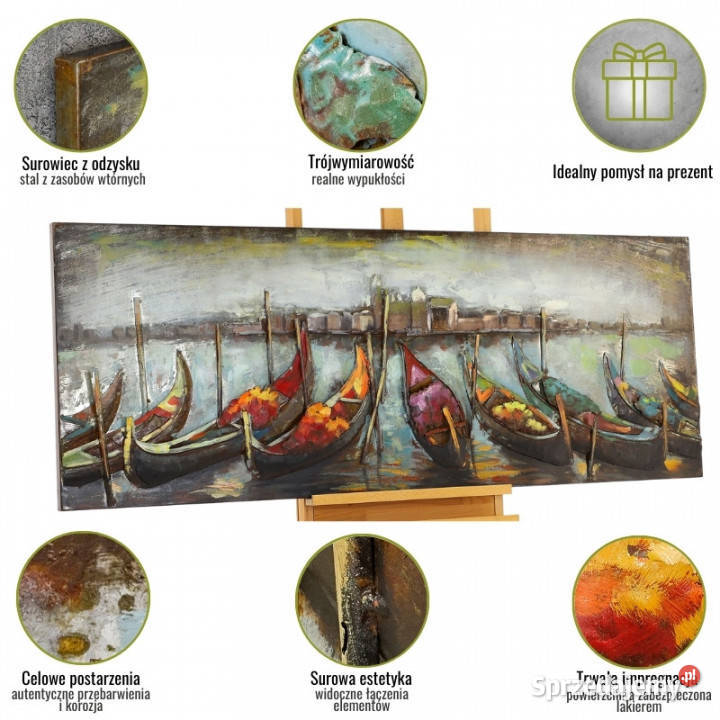 Obraz metalowy 3D LOFT PRZYSTAŃ 160x60 Chmielnik