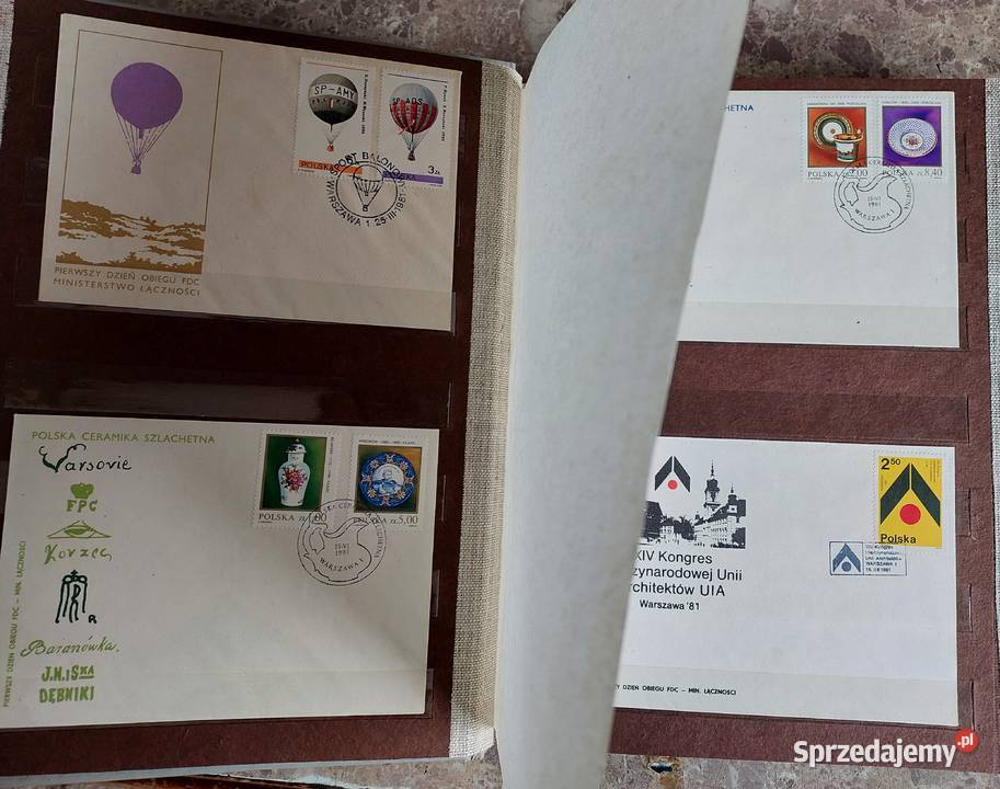 65 koperty znaczki całostki FDC polskie pierwszy