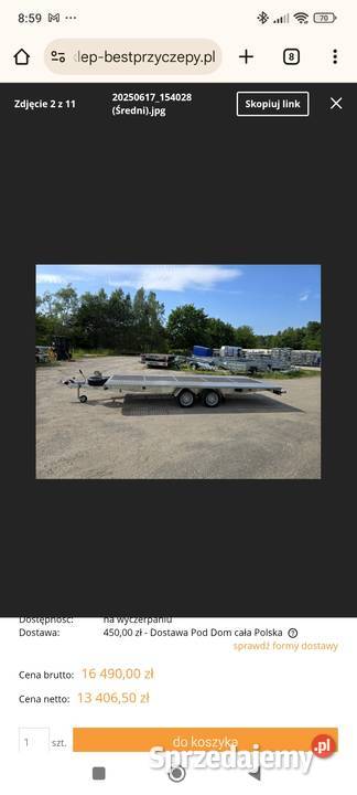 Sprzedam laweta samochodowa sprzedam