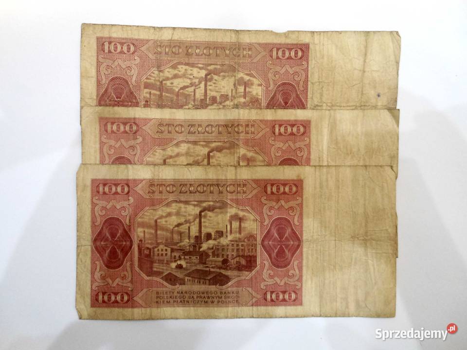 Dwadzieścia cztery polskie banknoty warmińsko-mazurskie Bukowo