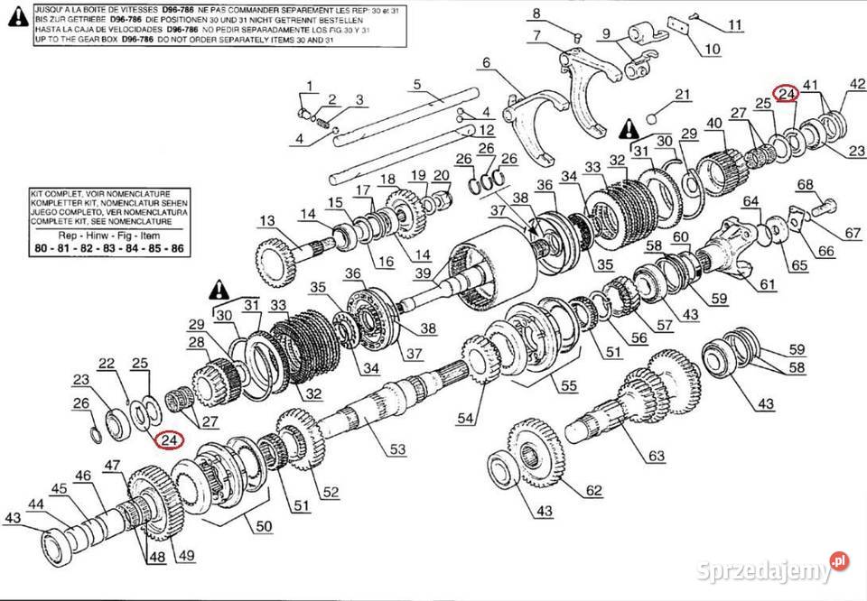 PODKŁADKA ŁOŻYSKA SKRZYNI BIEGÓW MANITOU 477629 Człuchów