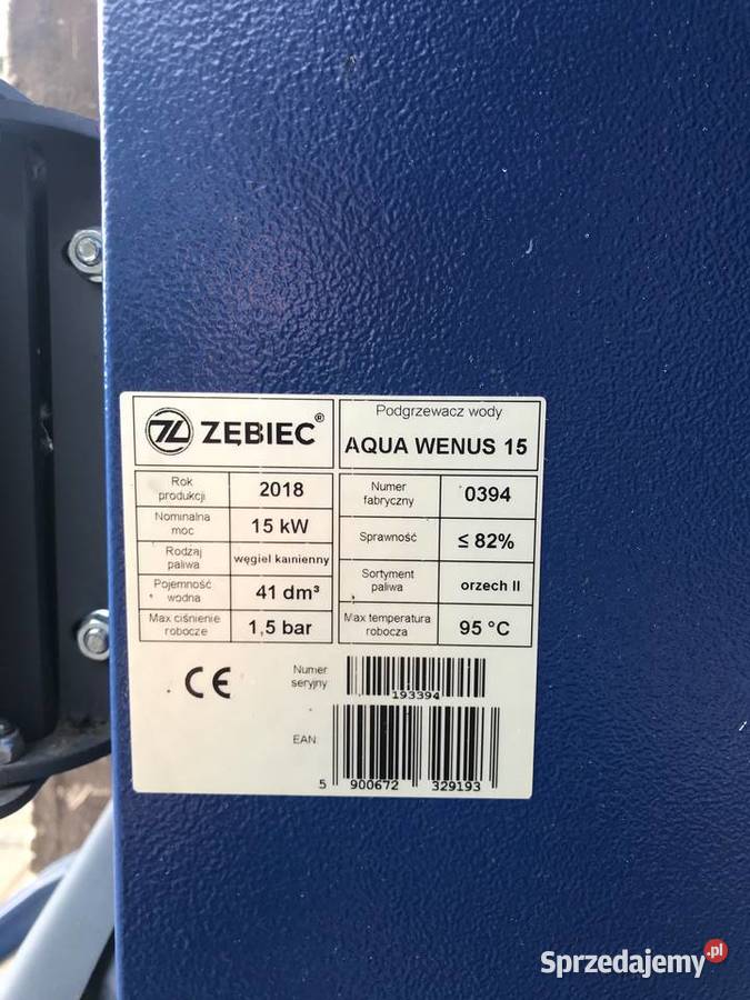 Piec Zębiec 15 kW Pawłów sprzedam