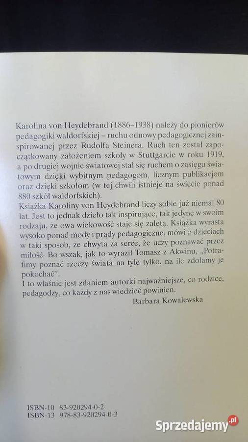O duszy dziecka Karolina Heydebrand unikat śląskie Tychy
