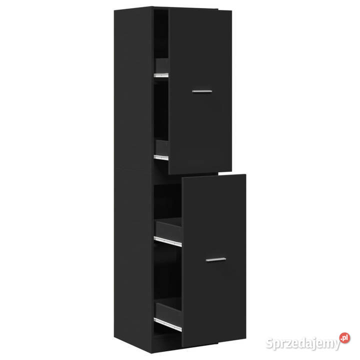 Szafka apteczna czarna 40x41x1745 materiał