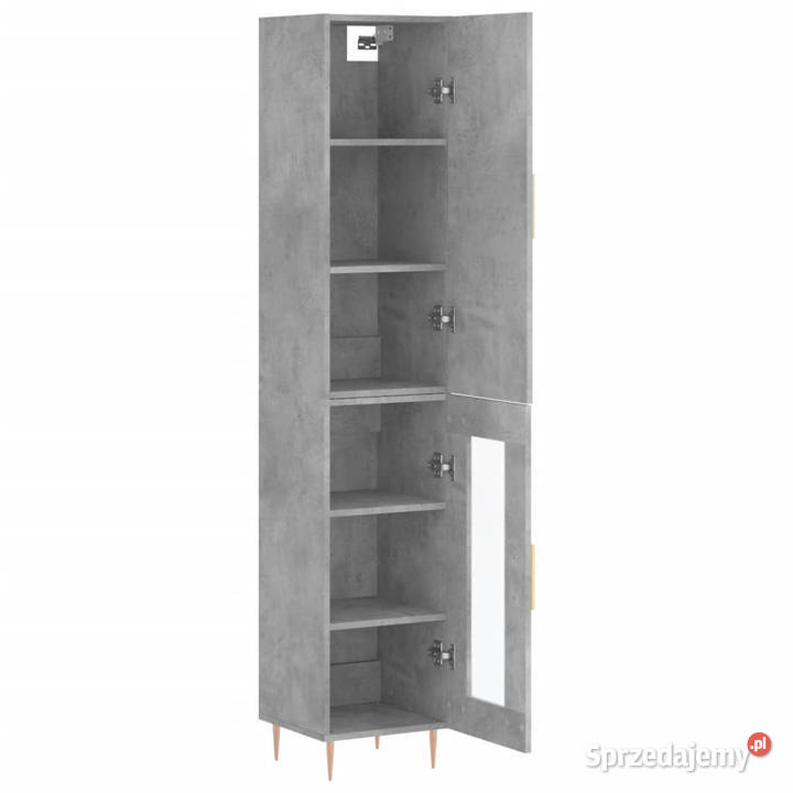 Wysoka szafka szarość betonu 345x34x180 Warszawa