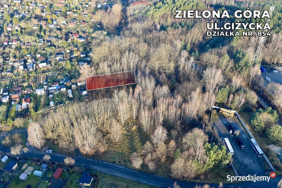 Działka mieszkaniowousługowa 723 m MPZP utwardzona Zielona Góra