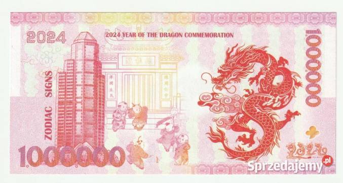 Banknot 2024 Smoka Złoty Smok Kolekcjonerski UNC Warszawa sprzedam