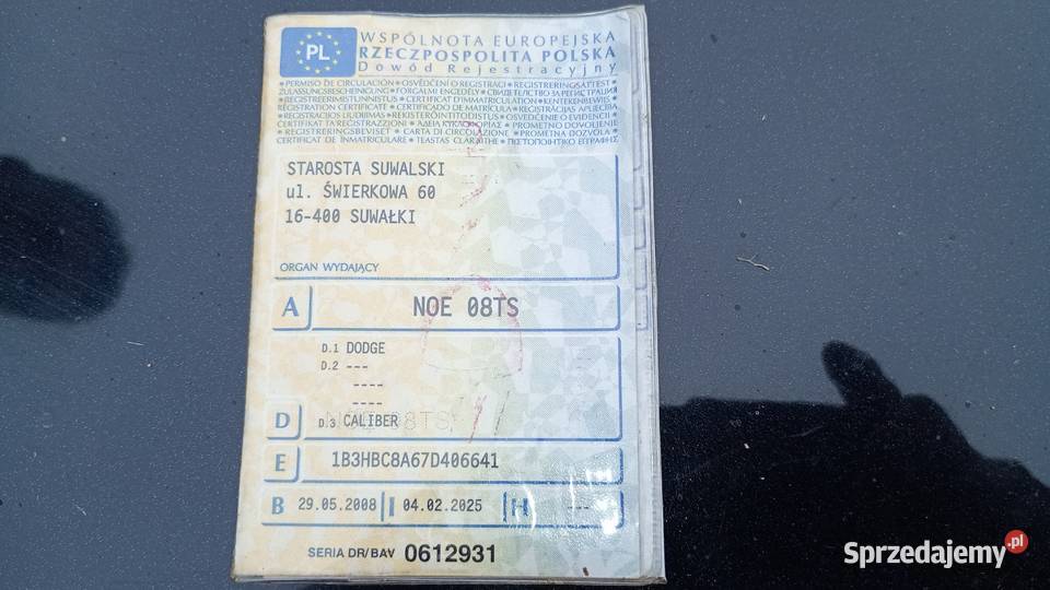 Dodge Caliber 20 Crd Caliber Rutka-Tartak