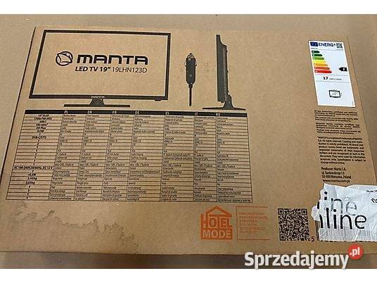 Telewizor LED 19 Manta TV 19LHN123D do ZK Kamper LED TV i Video Kraków sprzedam
