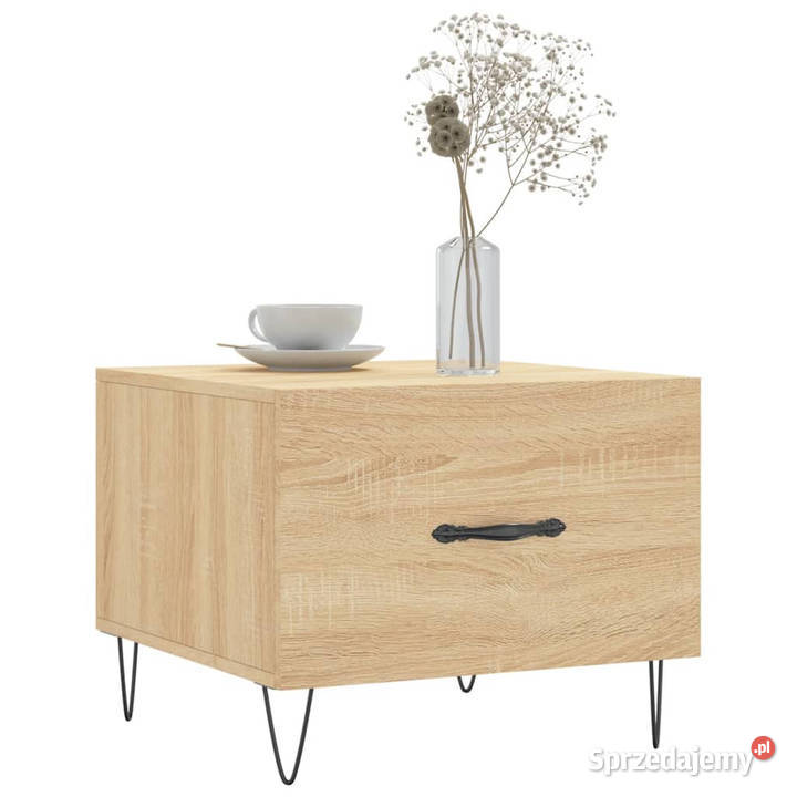 Stolik kawowy dąb sonoma 50x50x40 materiał Warszawa