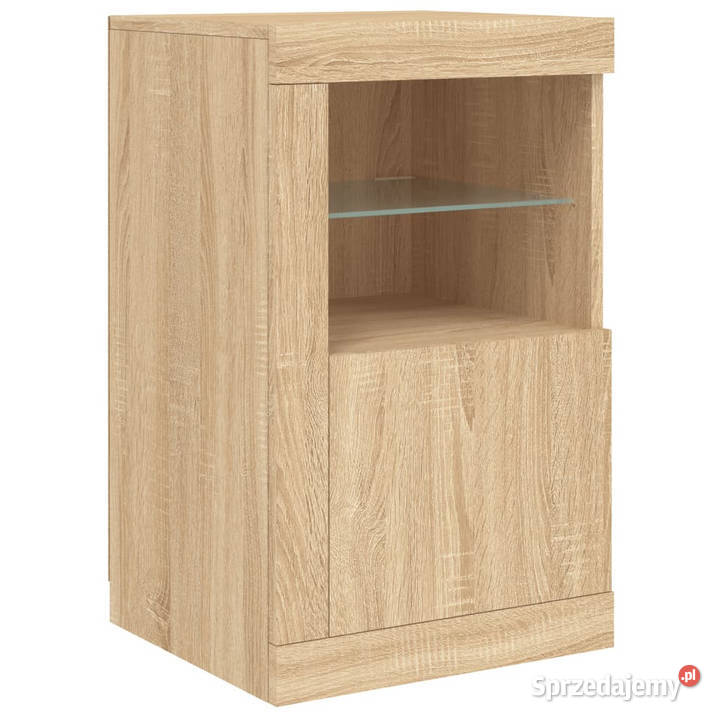 Szafki z LED 2 dąb sonoma materiał sprzedam