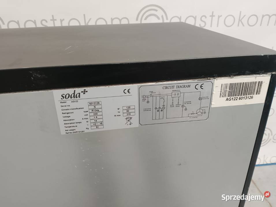 WITRYNA CHŁODNICZA DO BUTELEK 3DRZWIOWA SODA Wrocław