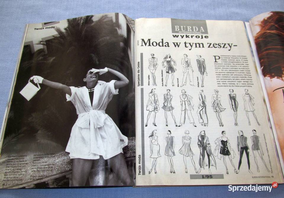 Burda International Wiosna 1995 moda szycie Skępe