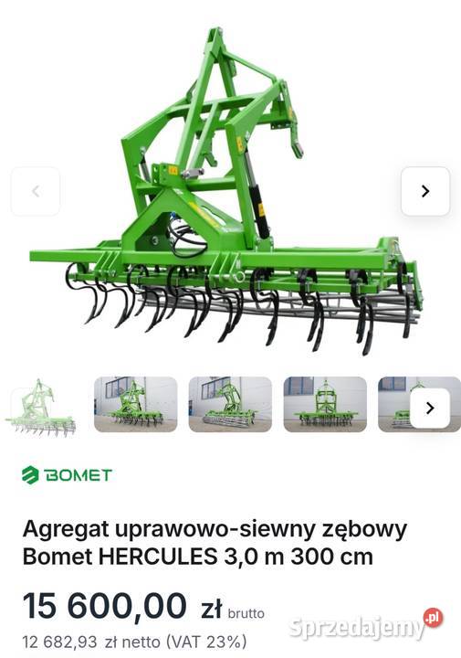 Agregat uprawowo siewny Bomet Hercules z Mońki