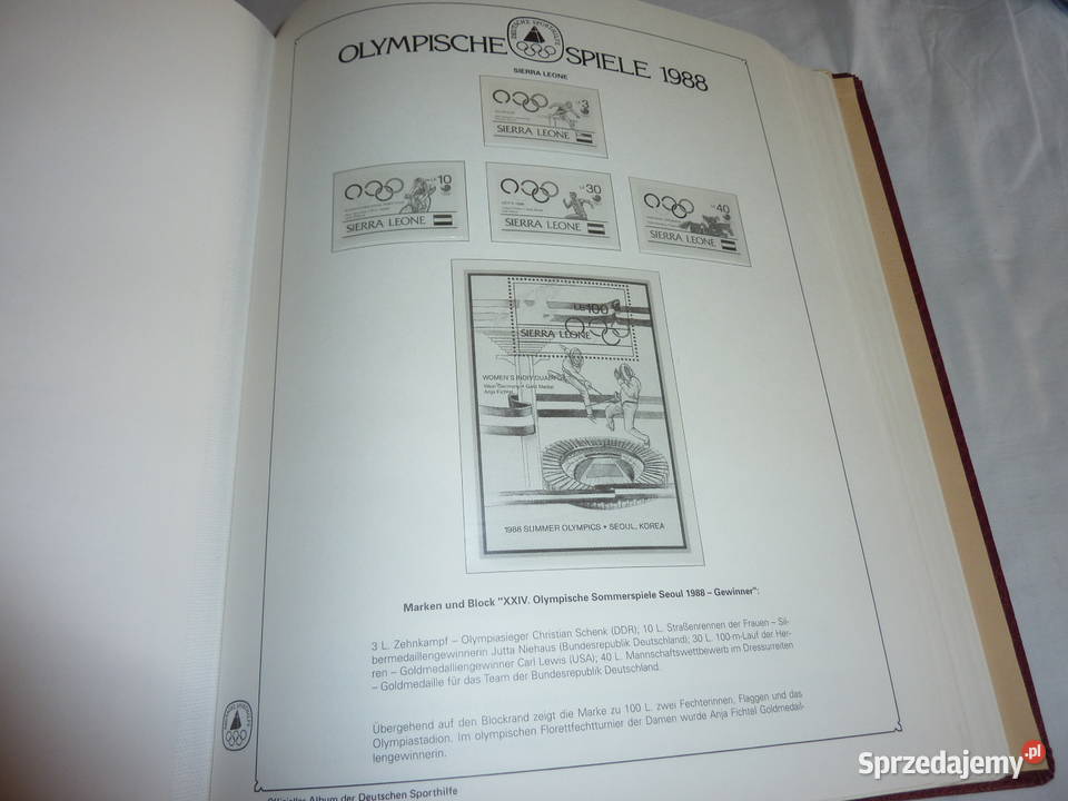 Schaubek Igrzyska Olimpijskie z 1988r Bukowno sprzedam