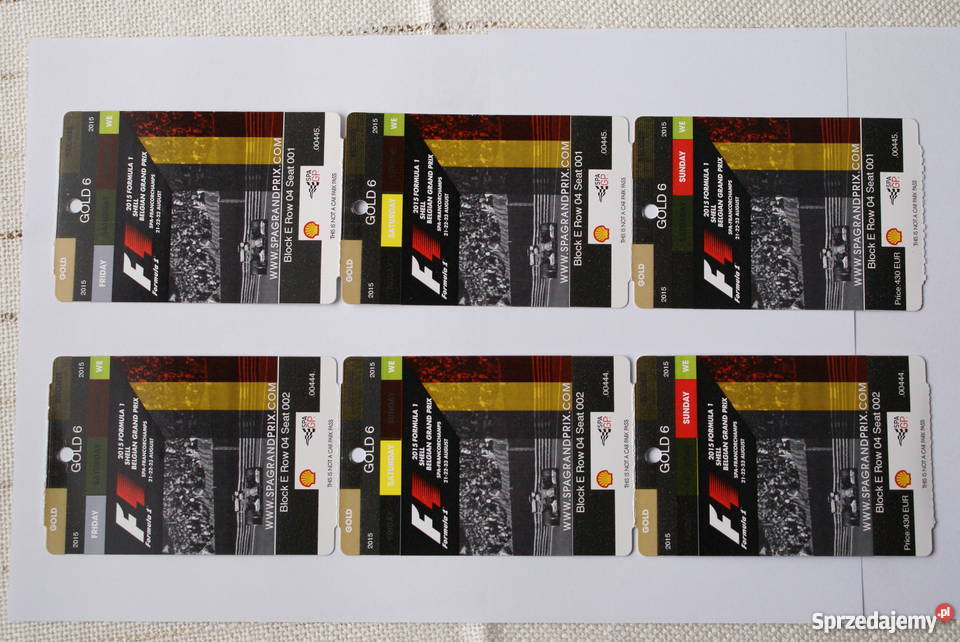 Bilety F1 GP Belgii Poznań