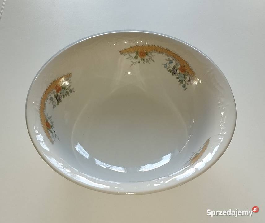 Vintage porcelanowa miska z motywem kwiatowym Miski