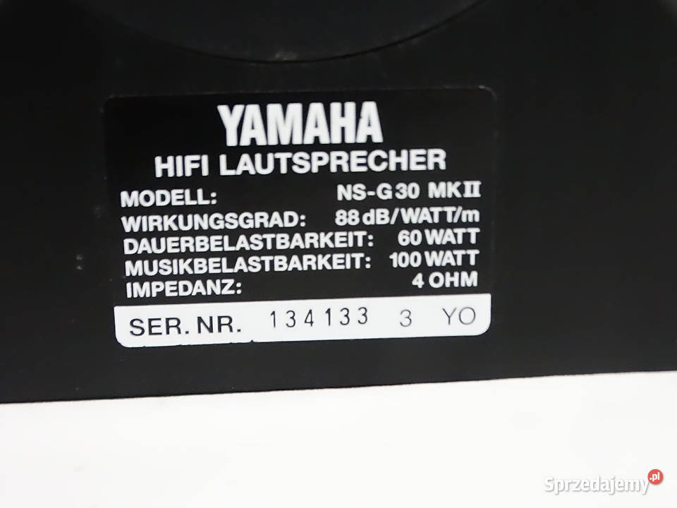 Kolumny Monitory Yamaha NSG30 MkII 100W Klasyka Biłgoraj
