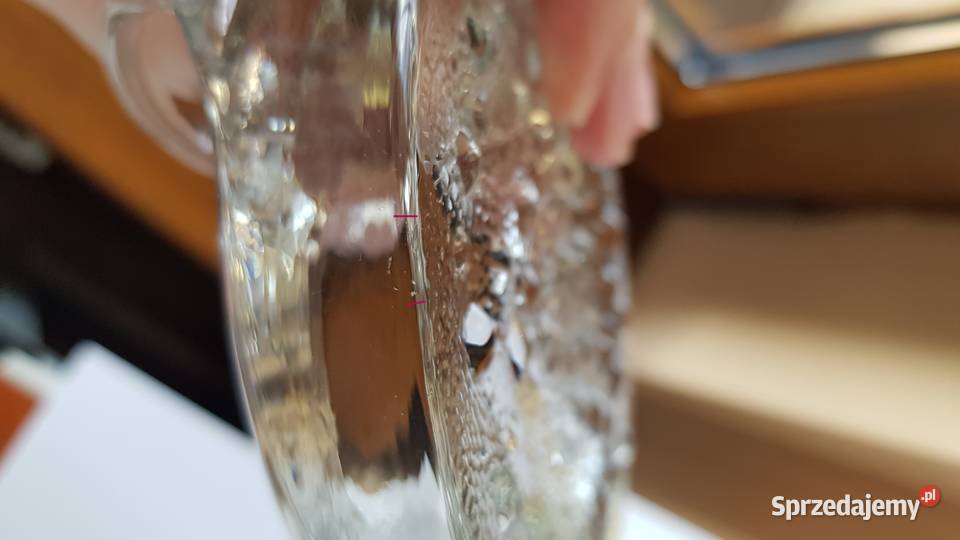 Kaganek świecznik Asteroid na dużą świeczkę Porcelana i szkło