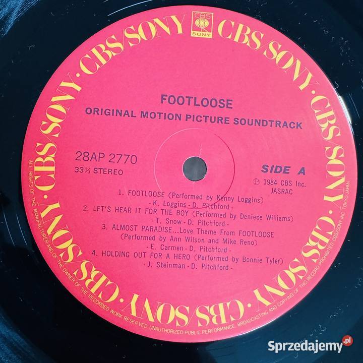 Footlose OST Footlose EXEX Japan Obi LP 1984 Gdynia