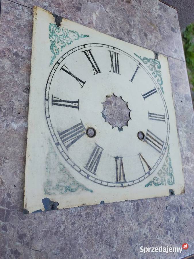 T110 Tarcza starego zegara amerykańskiego 22x22 Antyki pomorskie Tczew
