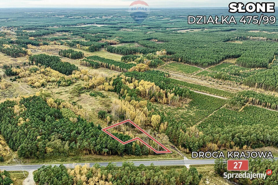 Na sprzedaż działka drodze 27 z MPZG Słone