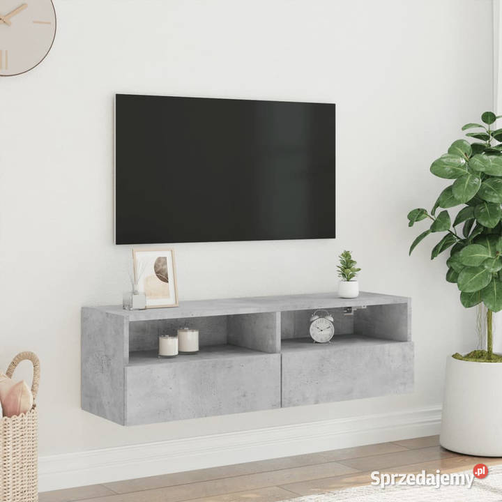 Ścienna szafka TV szarość betonu 100x30x30 Warszawa sprzedam