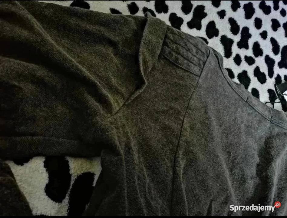 NOWA Z METKĄ Krótsza bluza crop top bluzka szary/srebrny Bluzki i koszule Leszno