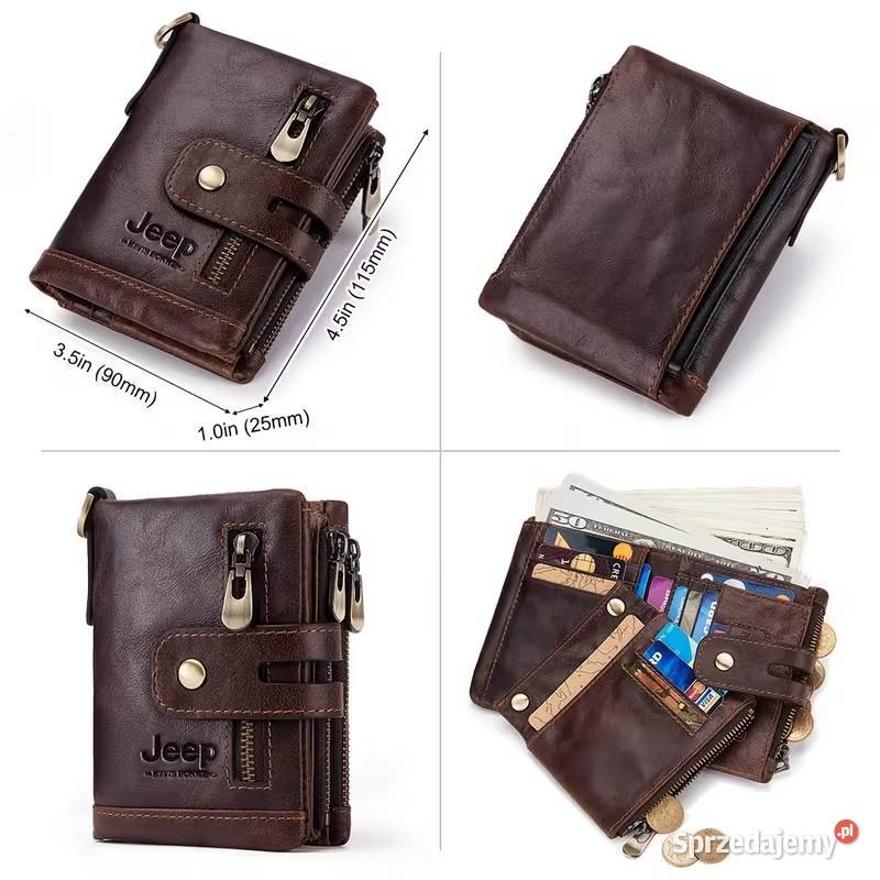 Portfel Męski Premium z Skóry JEEP Pobiedziska