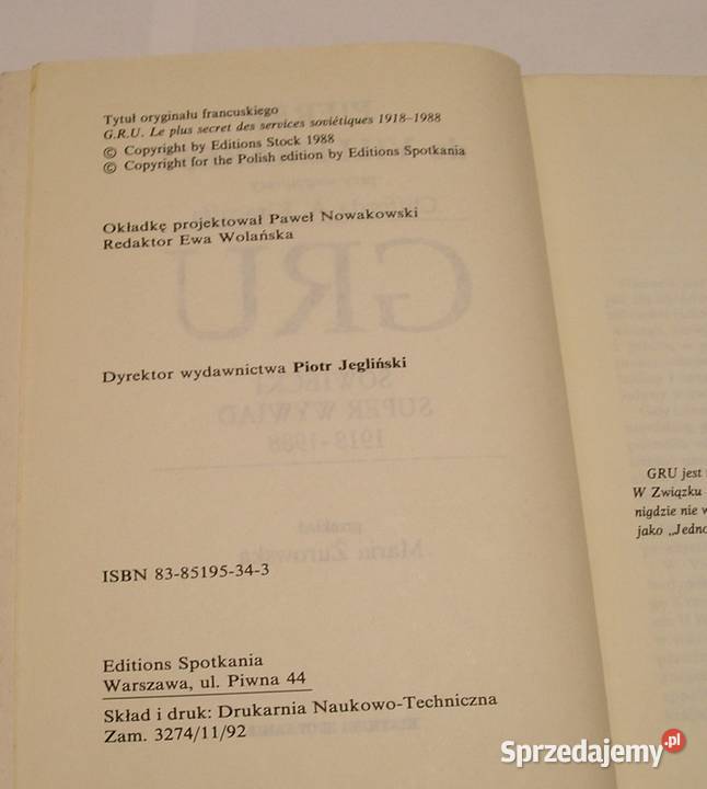 GRU SOWIECKI SUPER WYWIAD PIERRE DE VILLEMAREST Łódź
