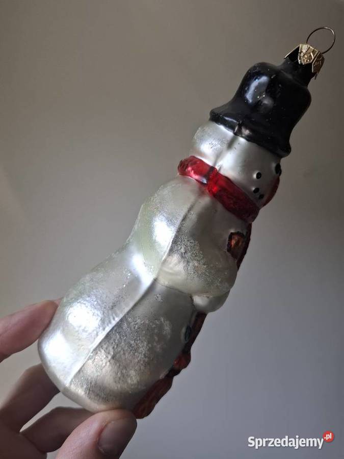 Szklana bombka bańka choinkowa ozdoba retro Kraków